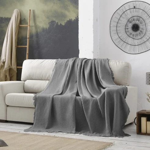 Foulard sillón Amazonas | Tejido waffle | Estilo acogedor | Protección lavable