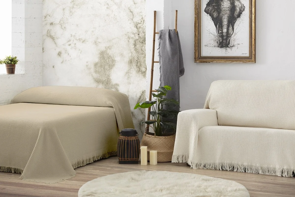 Foulard sillón Amazonas | Tejido waffle | Estilo acogedor | Protección lavable Foulard sillón Amazonas | Tejido waffle | Estilo acogedor | Protección lavable