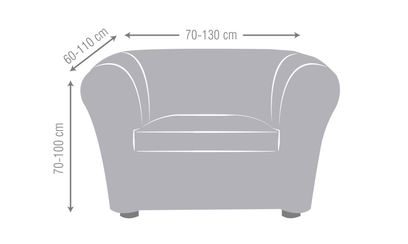 Funda sillón Chester Roc | Tejido superelástico | Ajuste perfecto | Lavado sencillo