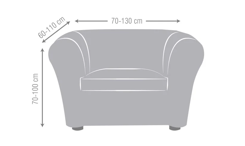 Funda sillón Chester Roc | Tejido superelástico | Ajuste perfecto | Lavado sencillo