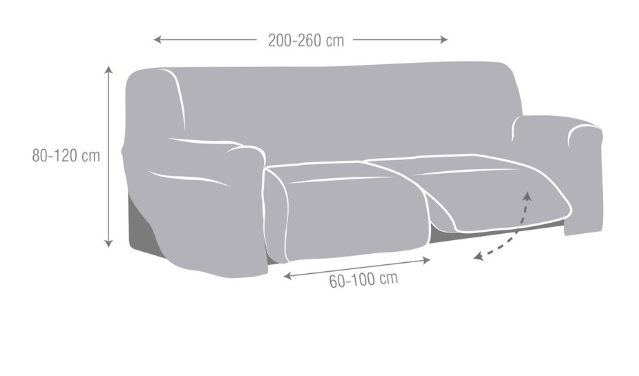 Funda superelástica para sofá relax modelo Jaz