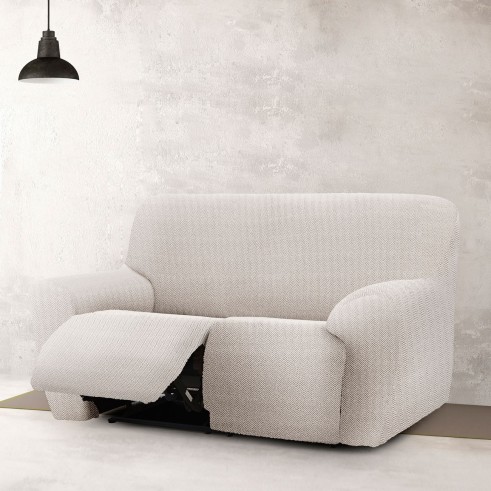 Sofá relax elástico Jaz | Tejido espiga resistente | Ajuste impecable | Compatible con relax 2-3 plazas