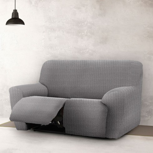 Sofá relax elástico Jaz | Tejido espiga resistente | Ajuste impecable | Compatible con relax 2-3 plazas