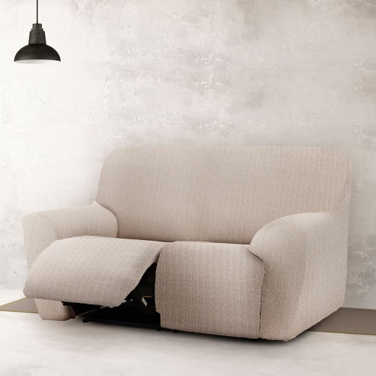 Sofá relax elástico Jaz | Tejido espiga resistente | Ajuste impecable | Compatible con relax 2-3 plazas