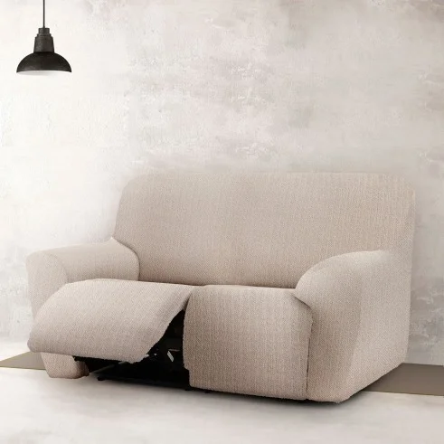 Sofá relax elástico Jaz | Tejido espiga resistente | Ajuste impecable | Compatible con relax 2-3 plazas