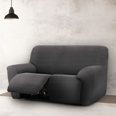 Sofá relax elástico Jaz | Tejido espiga resistente | Ajuste impecable | Compatible con relax 2-3 plazas