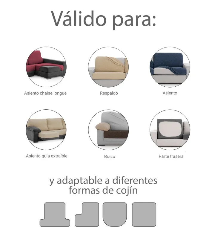 Funda superelástica para asientos o respaldos de sofá Modelo Roc Funda superelástica para asientos o respaldos de sofá Modelo Roc