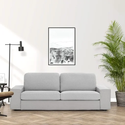 Respaldo sofá bielástico Thor | Tejido con relieve | Ajuste perfecto | Lavado fácil y duradero