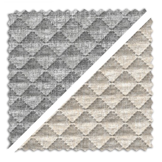 Tejido Jaquard acolchado Mist | Reversible dos tonos | 270?cm sin ceder | Diseño elegante y cálido