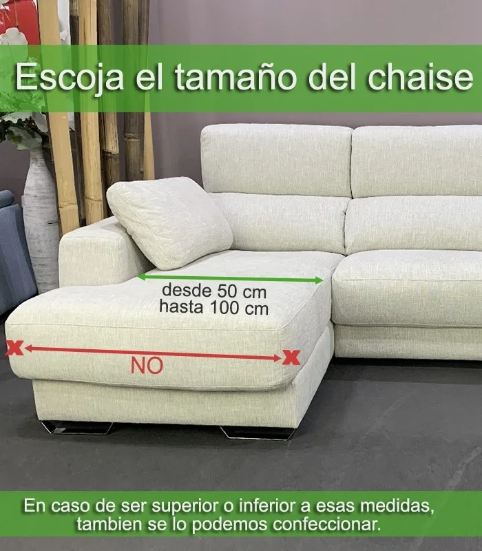 Funda acolchada a medida para chaise Relax modelo Noruega Funda acolchada a medida para chaise Relax modelo Noruega
