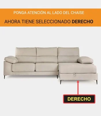 Funda acolchada a medida para chaise Relax modelo Noruega