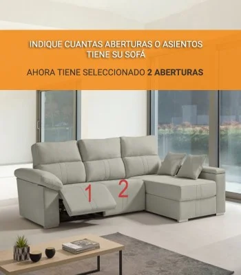 Funda acolchada a medida para chaise Relax modelo Noruega