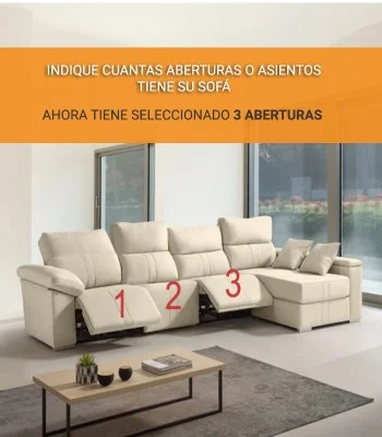 Funda acolchada a medida para chaise Relax modelo Noruega
