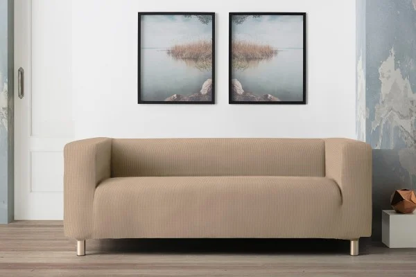Funda para sofa bielástica para sofá Klippan o de brazos altos modelo Aruba