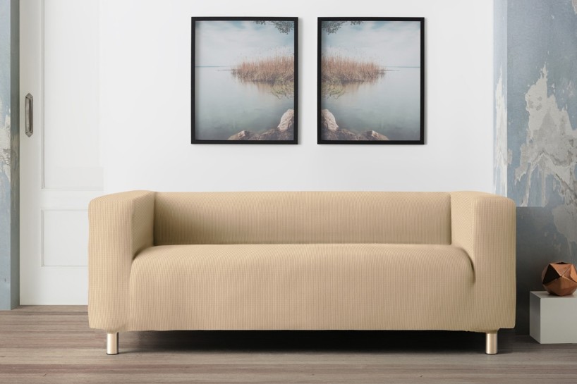 Funda para sofa bielástica para sofá Klippan o de brazos altos modelo Aruba