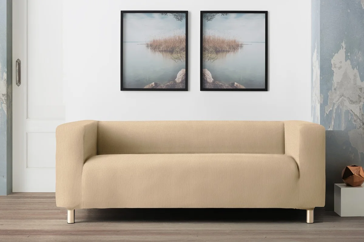 Funda para sofa bielástica para sofá Klippan o de brazos altos modelo Aruba Funda para sofa bielástica para sofá Klippan o de brazos altos modelo Aruba
