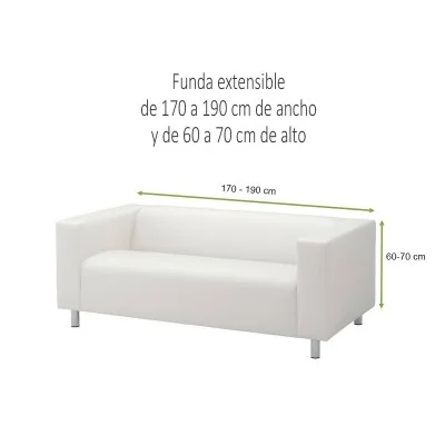 Funda para sofa bielástica para sofá Klippan o de brazos altos modelo Aruba