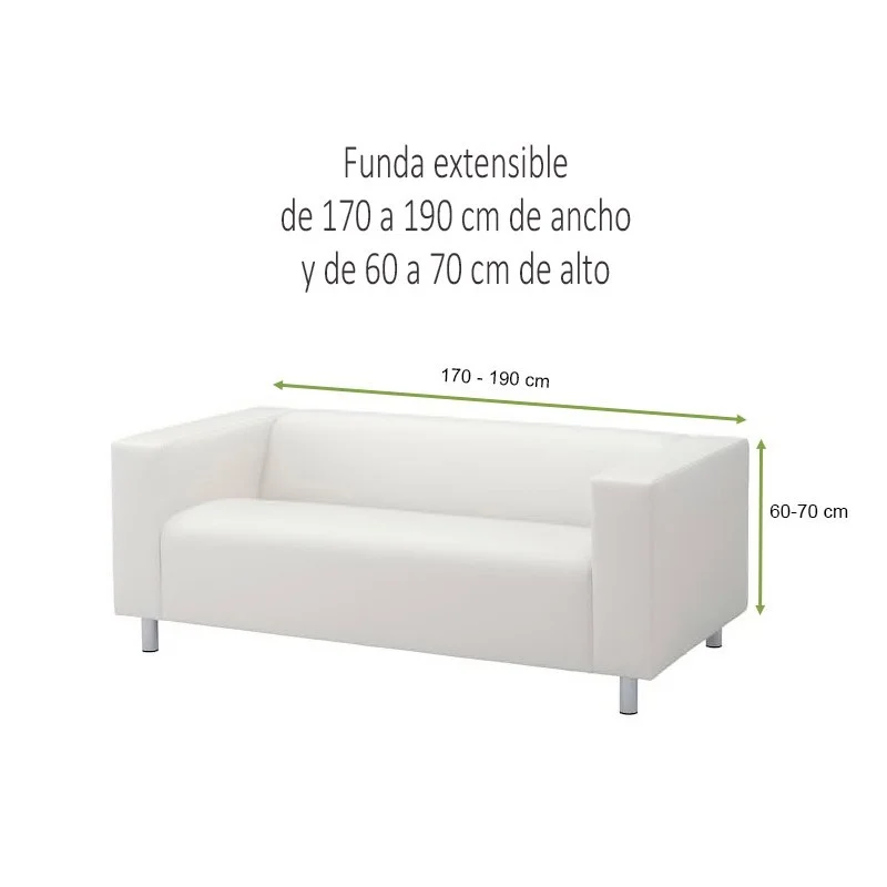 Funda para sofa bielástica para sofá Klippan o de brazos altos modelo Aruba Funda para sofa bielástica para sofá Klippan o de brazos altos modelo Aruba