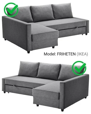 Funda acolchada para sofá cama Friheten de Ikea modelo Couch Cover