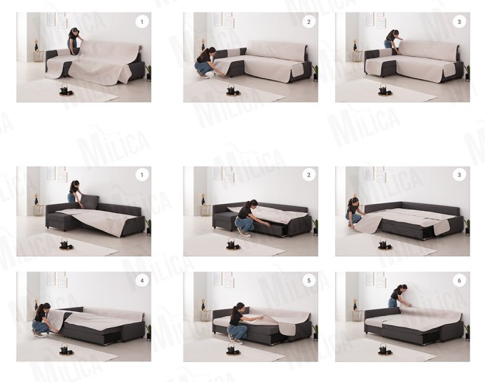 Funda acolchada para sofá cama Friheten de Ikea modelo Couch Cover