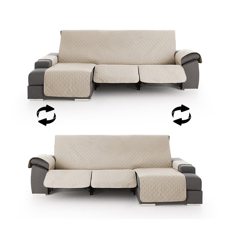 Funda Acolchada Reversible para Sofá Chaise Longue Relax | ProtectSofa Funda Acolchada Reversible para Sofá Chaise Longue Relax | ProtectSofa