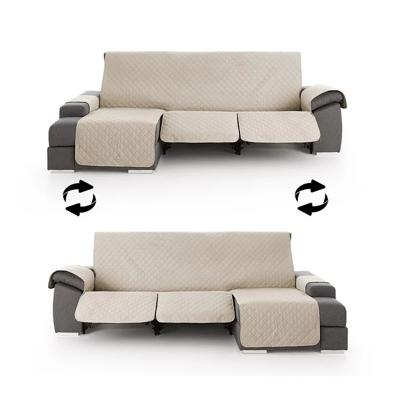 Funda Acolchada Reversible para Sofá Chaise Longue Relax | ProtectSofa