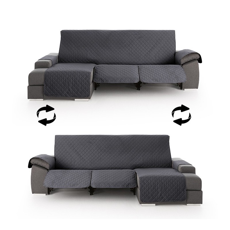 Funda Acolchada Reversible para Sofá Chaise Longue Relax | ProtectSofa