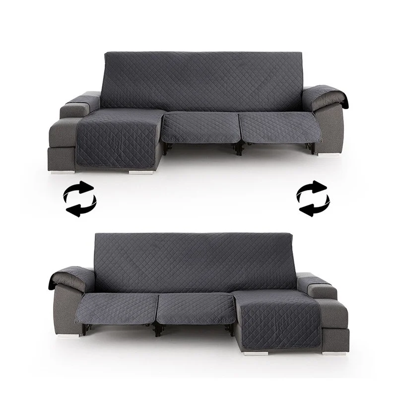 Funda Acolchada Reversible para Sofá Chaise Longue Relax | ProtectSofa