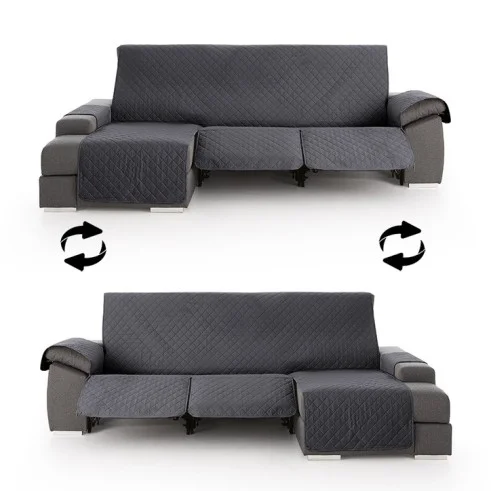 Funda Acolchada Reversible para Sofá Chaise Longue Relax | ProtectSofa