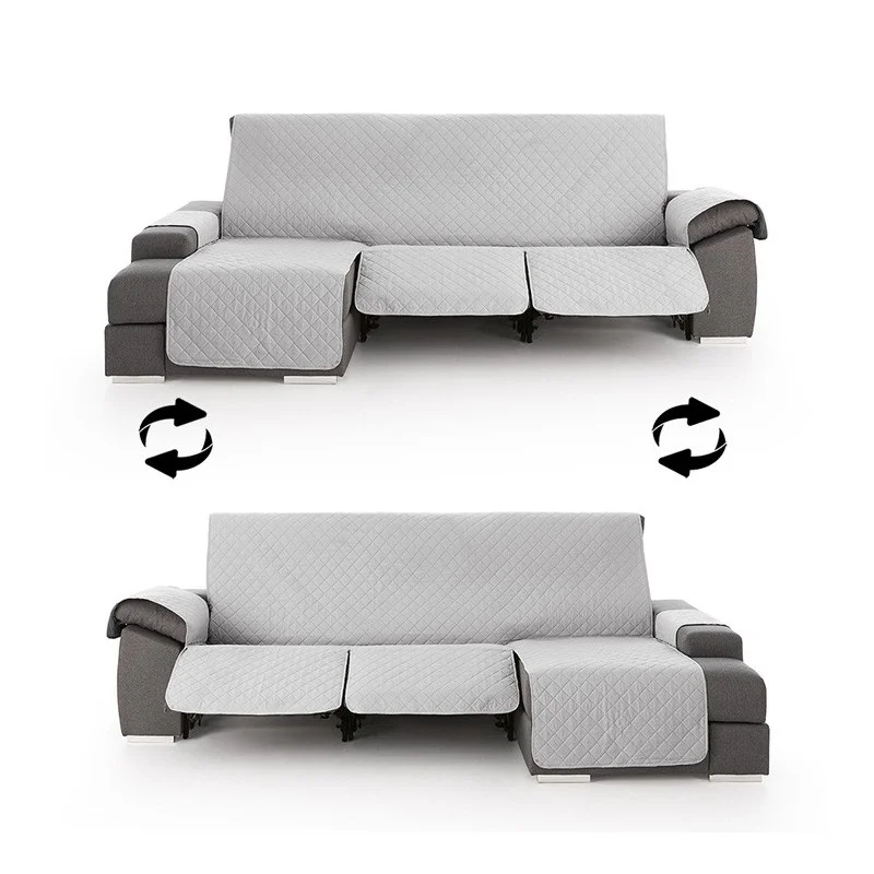 Funda Acolchada Reversible para Sofá Chaise Longue Relax | ProtectSofa
