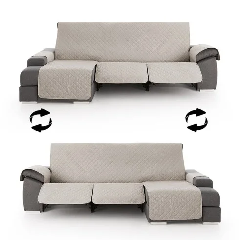 Funda Acolchada Reversible para Sofá Chaise Longue Relax | ProtectSofa