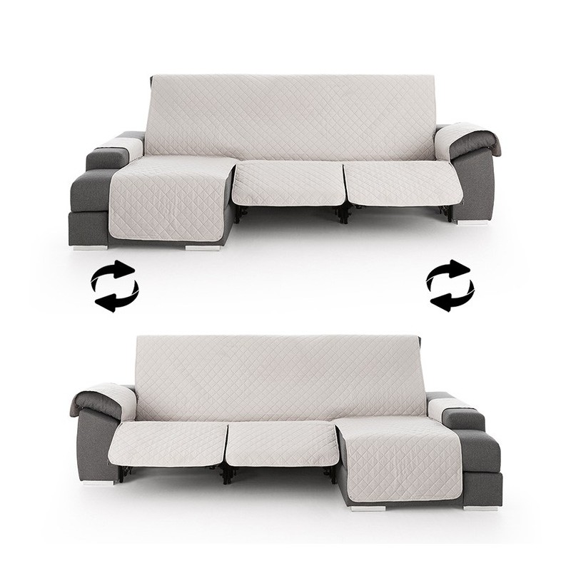 Funda Acolchada Reversible para Sofá Chaise Longue Relax | ProtectSofa