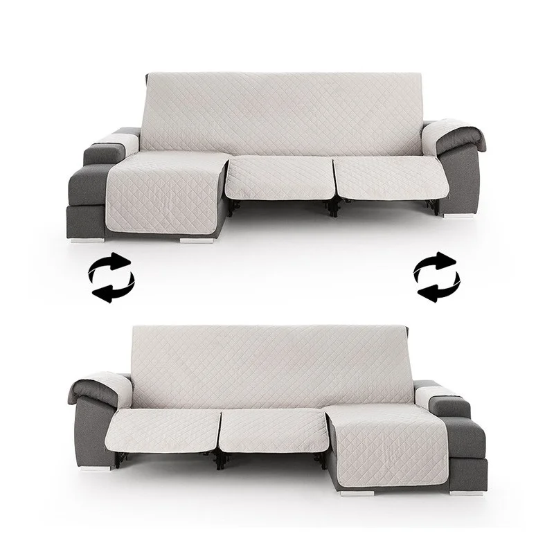 Funda Acolchada Reversible para Sofá Chaise Longue Relax | ProtectSofa Funda Acolchada Reversible para Sofá Chaise Longue Relax | ProtectSofa
