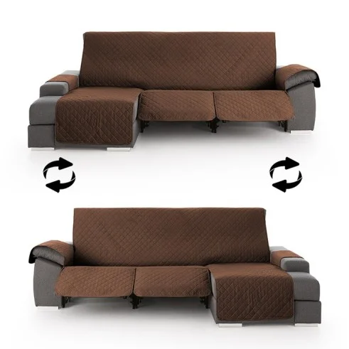 Funda Acolchada Reversible para Sofá Chaise Longue Relax | ProtectSofa