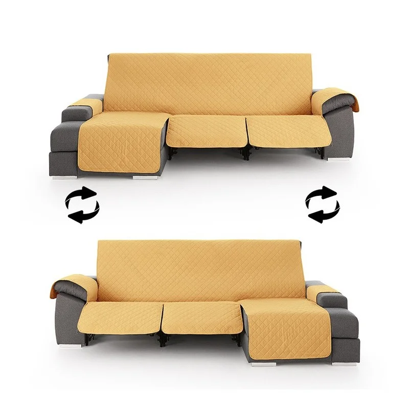 Funda Acolchada Reversible para Sofá Chaise Longue Relax | ProtectSofa Funda Acolchada Reversible para Sofá Chaise Longue Relax | ProtectSofa
