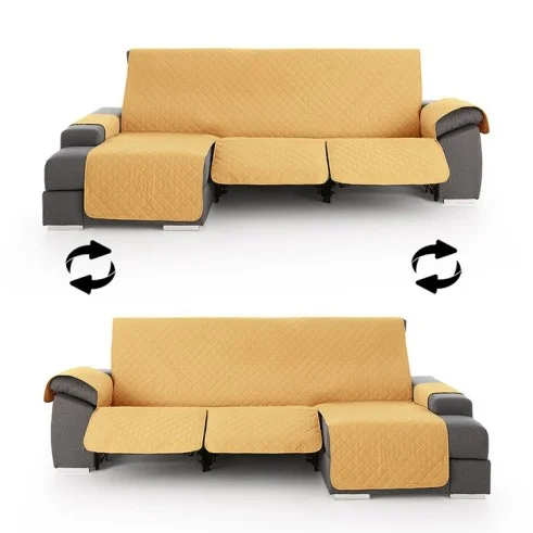 Funda Acolchada Reversible para Sofá Chaise Longue Relax | ProtectSofa