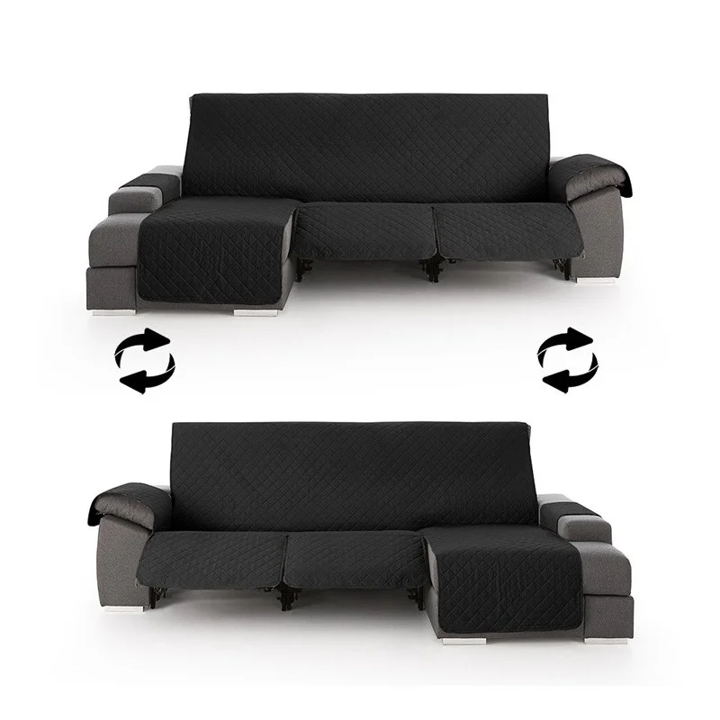 Funda Acolchada Reversible para Sofá Chaise Longue Relax | ProtectSofa