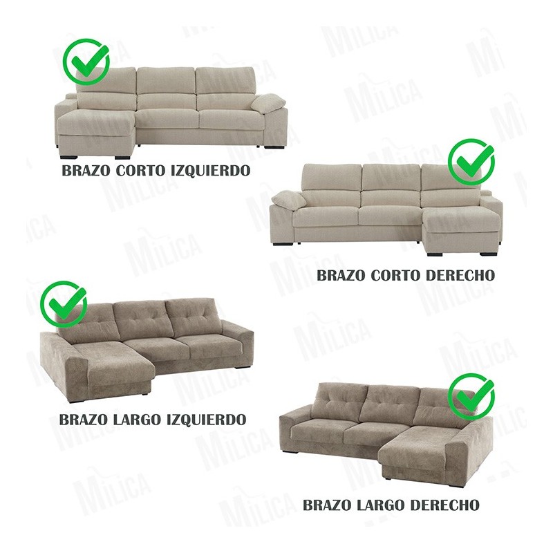 Funda Acolchada Reversible para Sofá Chaise Longue Relax | ProtectSofa