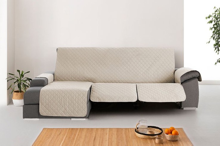Funda Acolchada Reversible para Sofá Chaise Longue Relax | ProtectSofa