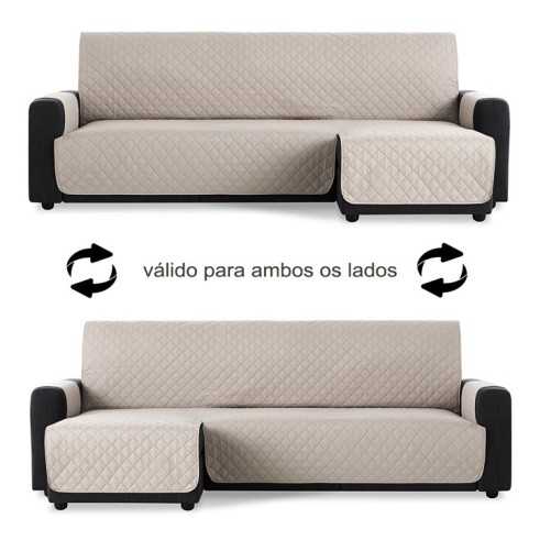 Funda Acolchada Reversible para Sofá Chaise Longue | ProtectSofa