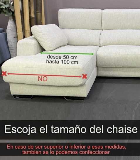Funda acolchada a medida para chaise Relax modelo Noruega