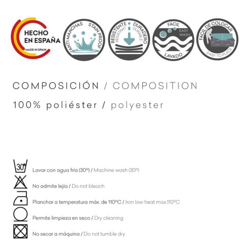 Funda de cojín anti manchas con cremallera modelo Fuji