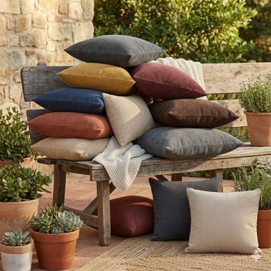 Funda chenilla con cremallera para cojín modelo Mid