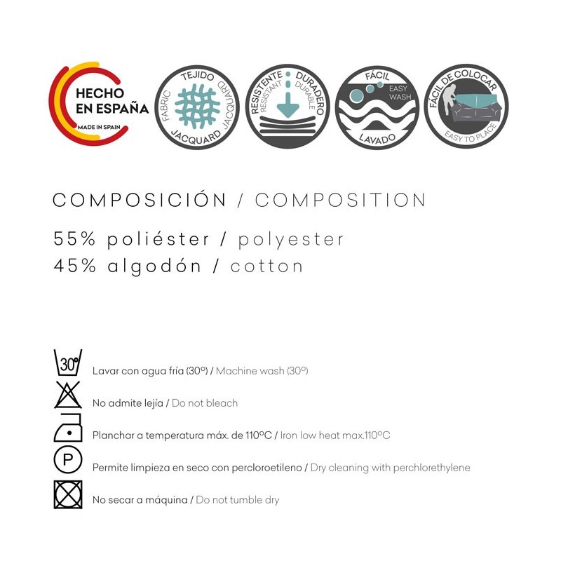 Funda con cremallera para cojín modelo Valeria