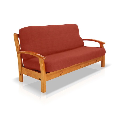 Funda elástica para sofá cama nido con brazos de madera