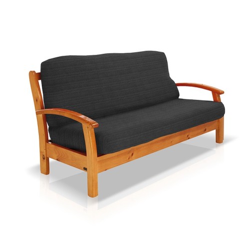 Funda elástica para sofá cama nido con brazos de madera