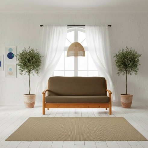 Funda elástica para sofá cama nido con brazos de madera