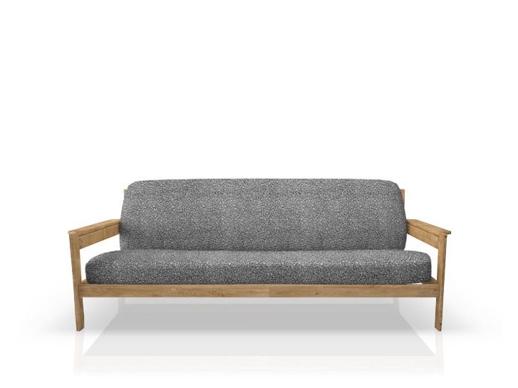 Funda superelástica para sofá cama nido con brazos de madera – Modelo Roc
