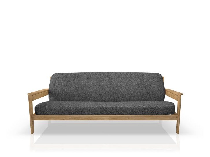 Funda superelástica para sofá cama nido con brazos de madera – Modelo Roc