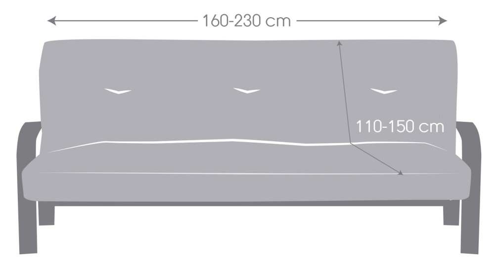 Funda superelástica para sofá cama nido con brazos de madera – Modelo Roc